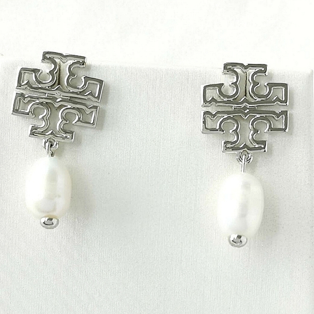 NWT TORY BURCH PEARL DROP BRITTON EARRINGS
